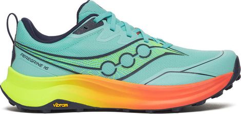 Chaussures Trail Saucony Peregrine 16 Bleu/Orange/Jaune Homme