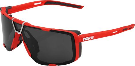 100% Eastcraft Zonnebril - Soft Tact Rood - Zwart gespiegelde lenzen