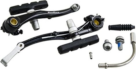 ETRIER FREIN VTT-CITY V-BRAKE ALU SUNRACE NOIR ARRIERE 110MM COUDE 135°