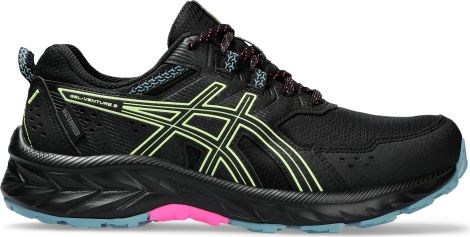 Asics Gel Venture 9 Waterproof Trail Shoes Black Yellow Blue Women's