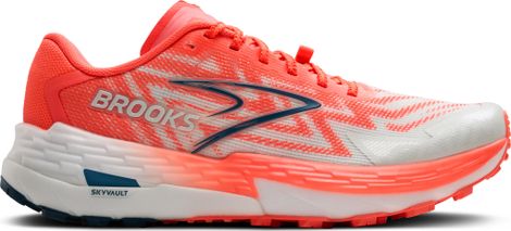 Zapatillas de trail Brooks Catamount 4 Blanco/Rojo, Mujer