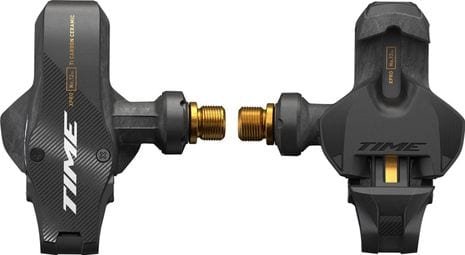 Time XPRO 12 SL Clipless Pedals | Q-factor 57 mm (Wide) Carbon Black Gold