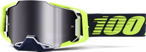100% ARMEGA mask | Black Yellow Fluo Deker | HiPER Silver Glasses