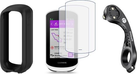 Pack Accessoires Garmin Edge Explore 2 (2 écran de protections + Housse + Support déporté XL optimisé Explore 2)