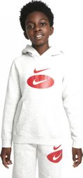 Felpa con cappuccio Nike Sportswear Grigio Rosso Bambino S