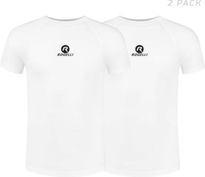 Sous Maillot Manches Courtes Rogelli Core 2-pack - Homme - Blanc