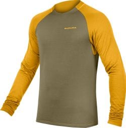 Endura SingleTrack Fleece Long Sleeve Jersey Green/Yellow