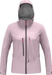 Women's waterproof Jacket Salewa Sella 3L Pink