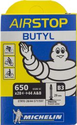 Michelin B3 AirStop Butyl Road Bike Tube 650x28/44 Presta 29mm