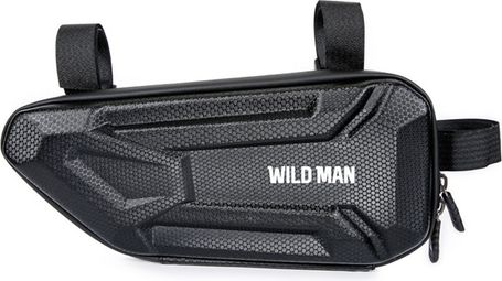 Sacoche de cadre WILD MAN vélo triangulaire étanche 1 2 L noire