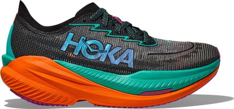 Hoka Mach X 2 Running-Schuhe Schwarz/Grün/Orange Damen