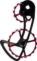 Ciclismo Gabbia deragliatore in ceramica 14/19 denti per Shimano 12V Ultegra 8150 e Dura-Ace 9200 Rosso