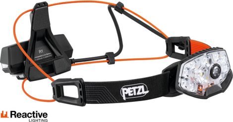 Lampada frontale nera Petzl Nao Reactive Lighting 1500 Lumen