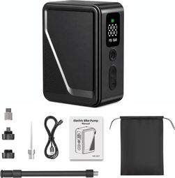 Pompe Velkyne Electrique Mini 120 PSI Arrêt Automatique Manomètre LED Compatible Presta Schrader