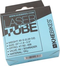 Chambre à air BMX KHEbikes Laser Tube TPU 20 pouces