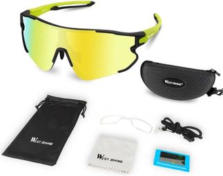 Lunettes de soleil de sport polarisées UV400 - vert