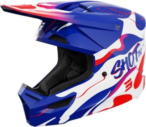 Casque Integral Shot Furious Enfant Beast Bleu Rouge Brillant