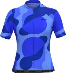 Maillot Mavic Sequence de manga corta para mujer Azul