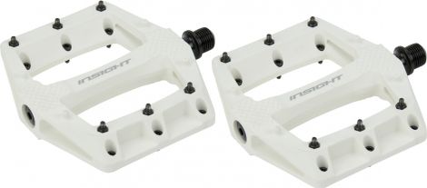 Pair of Insight Thermoplastic DU Flat Pedals White