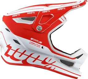 Caltec 100% Status Red / White Full Face Helmet