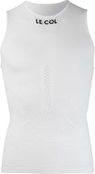 Pro Mesh Kraag Mouwloos Unisex Shirt Wit
