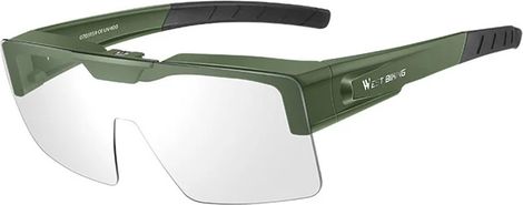 Lunettes de vélo photochromiques transparentes - vert