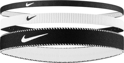 Mini Bandeaux Tête (x3) Nike Flex Classic Mixed Noir/Blanc