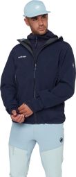 Mammut Crag Hooded Waterproof Jacket for Men, Blue