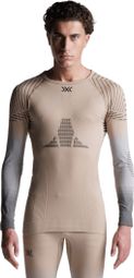 Maillot de manga larga X-Bionic Invent Graphics Beige/Gris, hombre