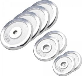 Disques de poids chromés avec alésage de 31 mm - De 0 5 KG à 30 KG - Poids : LOT DE 2 KG  (4 x 0 5 KG)