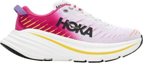 Hoka Bondi X Damen Running Schuh Weiß Pink