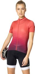 Maillot de manga corta con cremallera Odlo <strong>Zeroweight</strong> para mujer Rojo / Burdeos