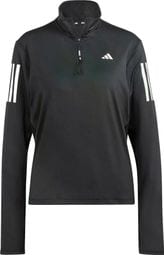 Adidas Own The Run Women's Black 1/2 Zip Top