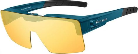 Acheter Nouvelles lunettes de soleil de sport carrées extra larges en une seule pièce pour hommes, lunettes de mode tendance UV400 pour femmes, lunettes de soleil coupe-vent pour sports de plein air