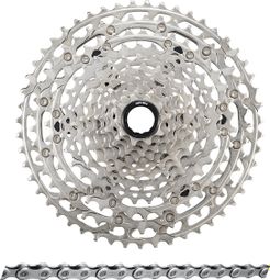 Pack Cassette Shimano Deore M6100 CS-M6100-12 12V 10/51 + Chain Shimano Deore M6100 CN-M6100 12V 126 links