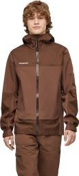 Giacca impermeabile Mammut Ducan Guide Hooded marrone da uomo