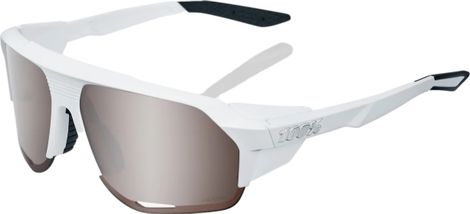 100% Brille - Norvik - Soft Tact Weiß - Verspiegelte Gläser Silber Hiper