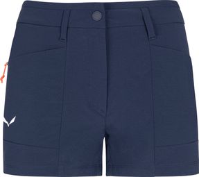 Pantaloncini Salewa Puez Durastretch Cargo blu da donna