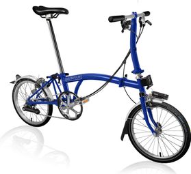 Vélo Pliant Brompton C-Line Explore Guidon Bas  Piccadilly blue