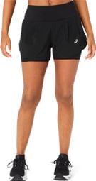 <strong>Asics Road Pantalones cortos 2 en 1 para mujer 3,5 en</strong> negro
