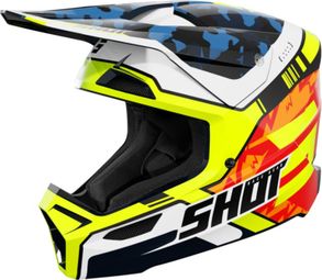 Shot Furious Flash Full-Face Helmet for Kids in Bright Neon Blue and Yellow