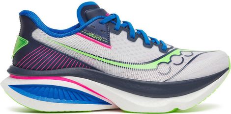 Chaussures Running Saucony Endorphin Azura Blanc/Bleu/Rose Homme