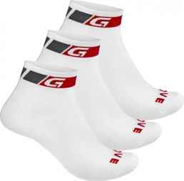 Calcetines GripGrab Classic Low Cut (paquete de 3) Blanco