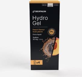 Gels énergétiques Decathlon Nutrition Hydro Gel+ Pêche - 4x62g