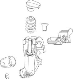 Pièce Remote Rockshox Twist Grip 2 et 3 Positions pour TwistLoc Ultimate 