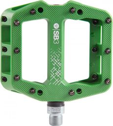 SB3 Kroma Composite Green flat pedals