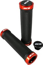 Ice Lock-on Grips Diamond Zwart/Rood