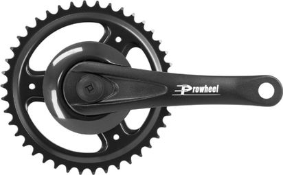 PEDALIER CITY MANIVELLES ALU 170mm PLATEAU 42D. (DISQUE CENTRALE 93 mm PLASTIQUE NOIR) CHAINE 2.38 (3-32 )