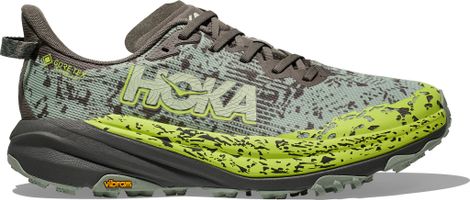 Hoka Speedgoat 6 GTX Trail Shoes Grey/Green Men's