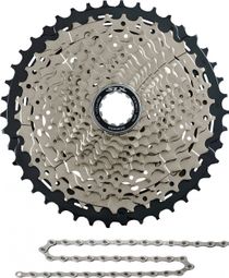 Pack Cassette Shimano SLX CS-M7000 11 Vitesses 11-46 + Chaine Shimano 105 SLX CN-HG601 11V 116 Maillons (Attache rapide)